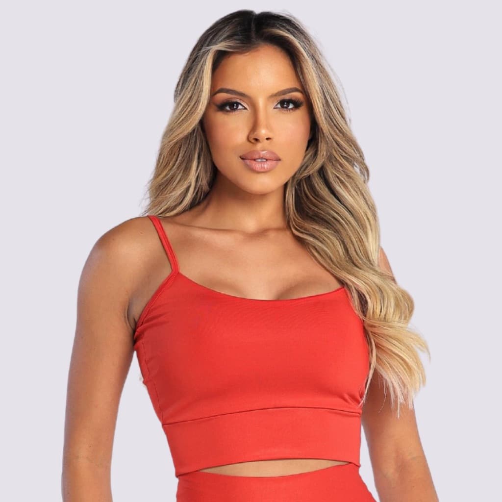 Top Cropped Fitness Academia Com Bojo Removível Super Premium Fitness Boa Sustentação Musculação
