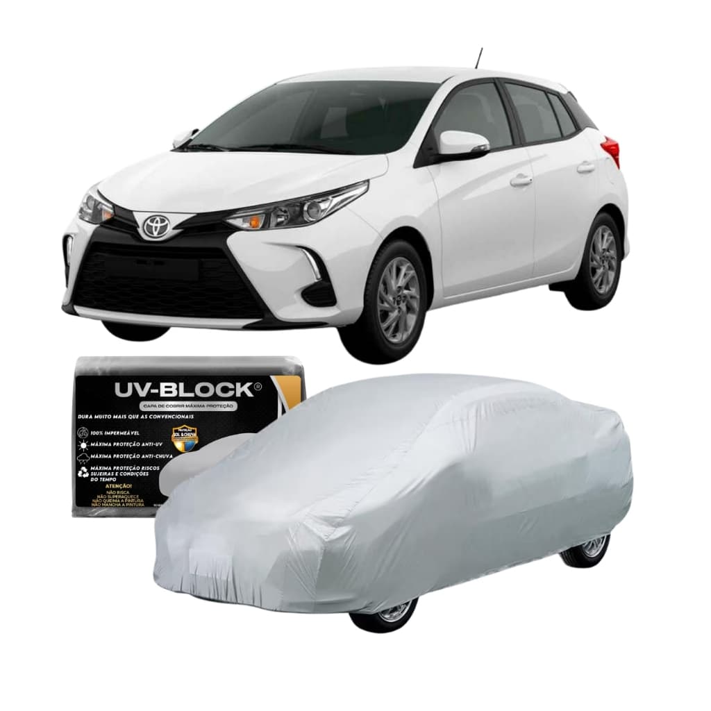 Capa Cobrir Carro Toyota Yaris HATCH & SEDAN -- Lona Protetora Impermeável ANTI-UV