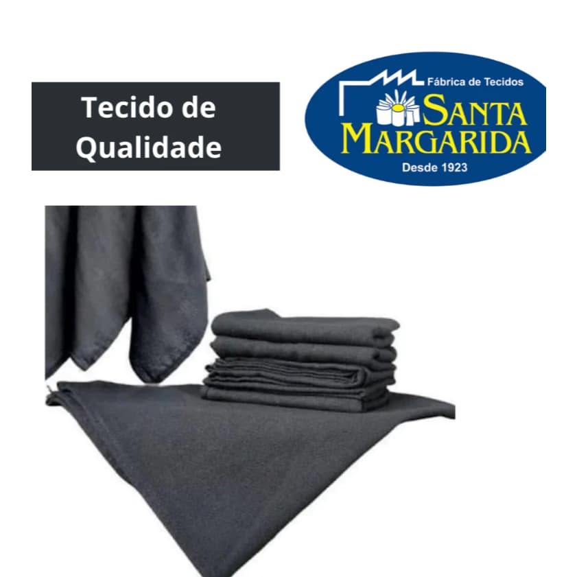 Kit 5 Panos De Prato Preto Minimalista Pé De Galhinha 100% Algodão Barrado Gourmet Promoção