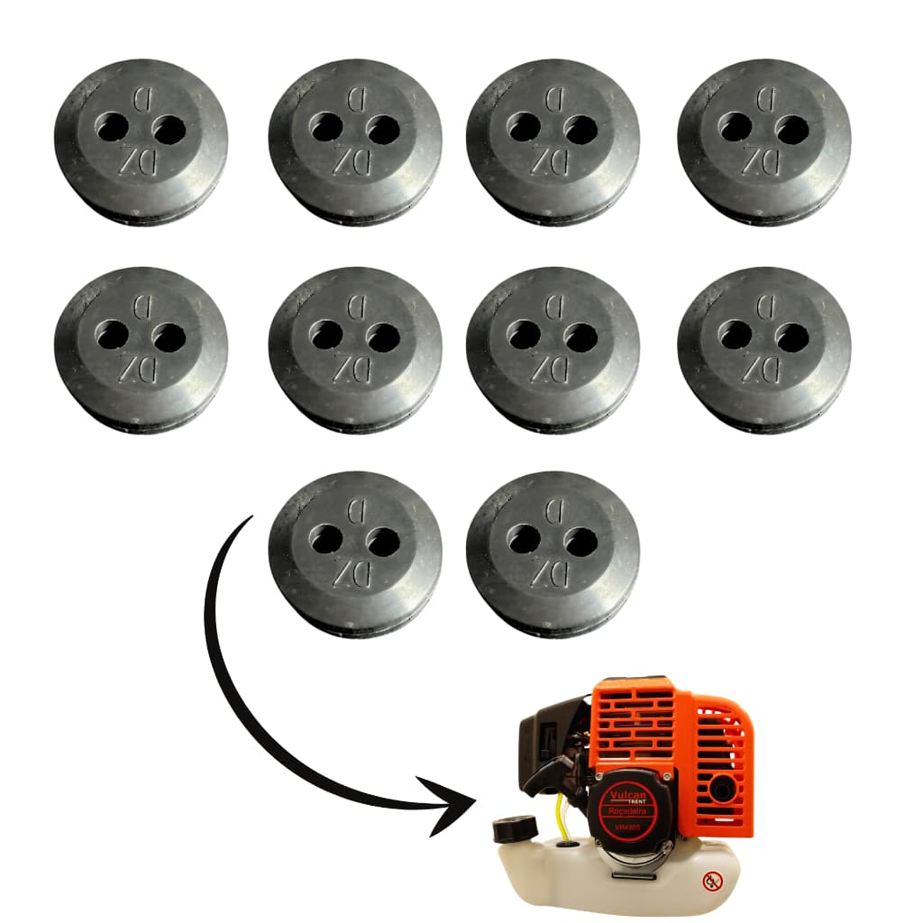10 Buchas Vedação Tanque Mangueira Gasolina Roçadeira 43/52/62cc