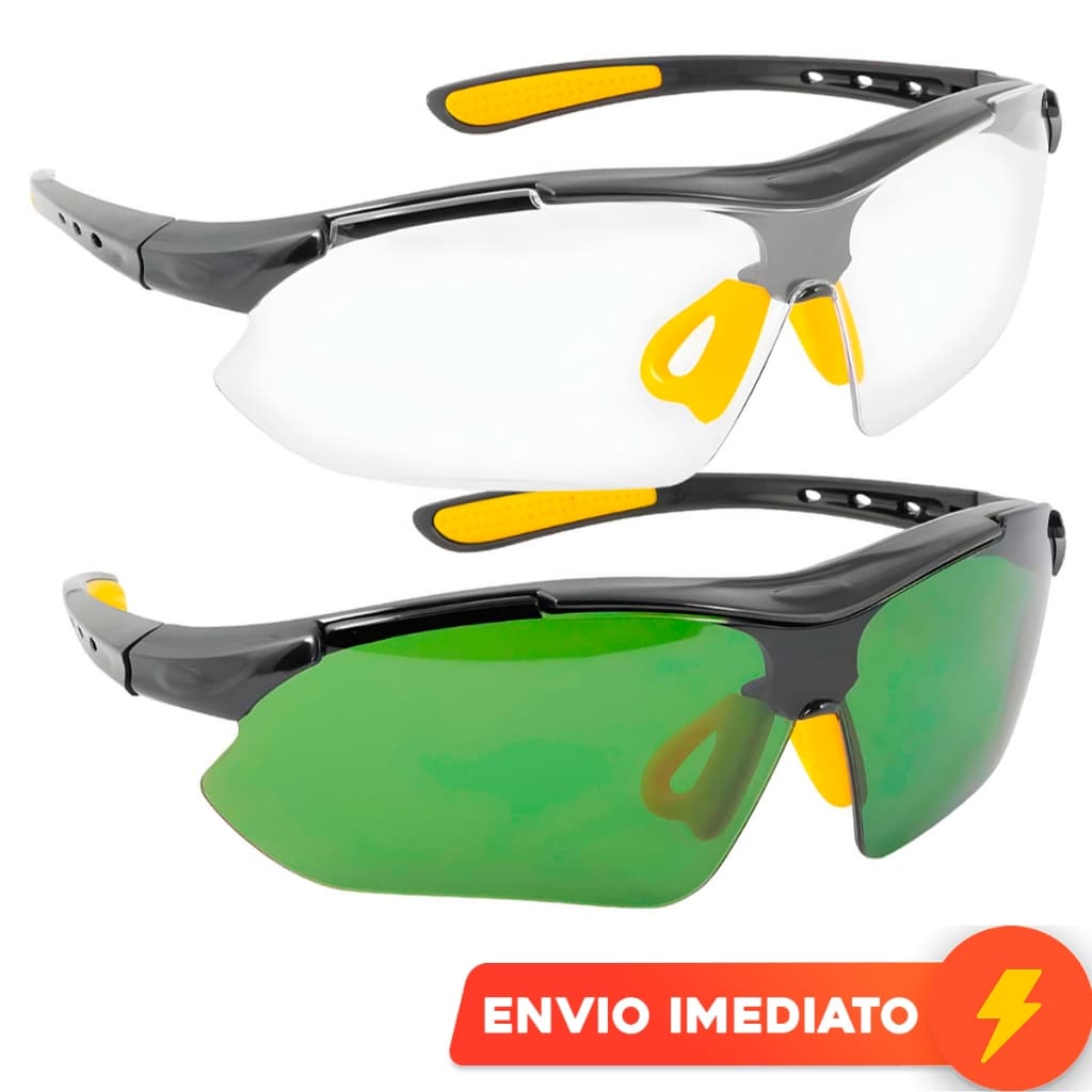 Kit 2 Óculos Proteção Segurança Epi Boxer Incolor E Verde Ca
