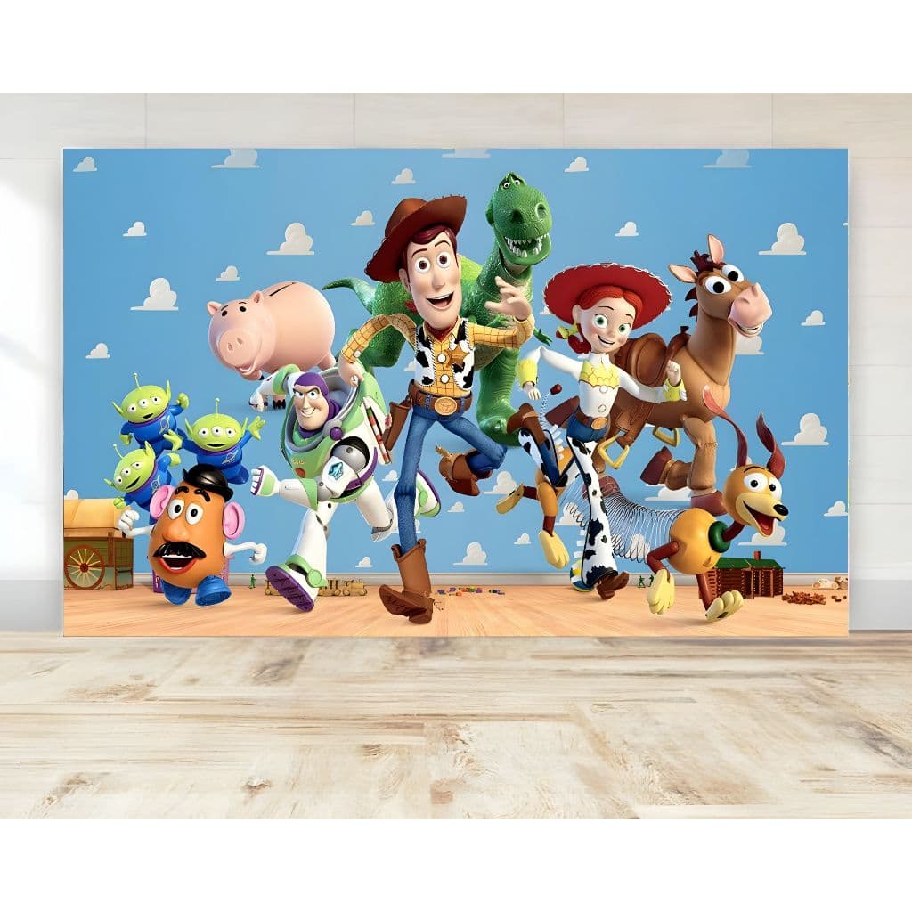 Painel de Festa Retangular Personalizado em Lona Fosca - Toy Story