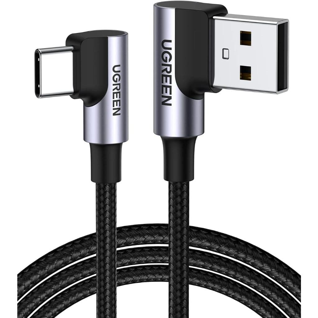 Ugreen - Cabo USB X USB C 90o carregamento rápido compatível com iPhone 15 16 Galaxy S20 S21 Switch