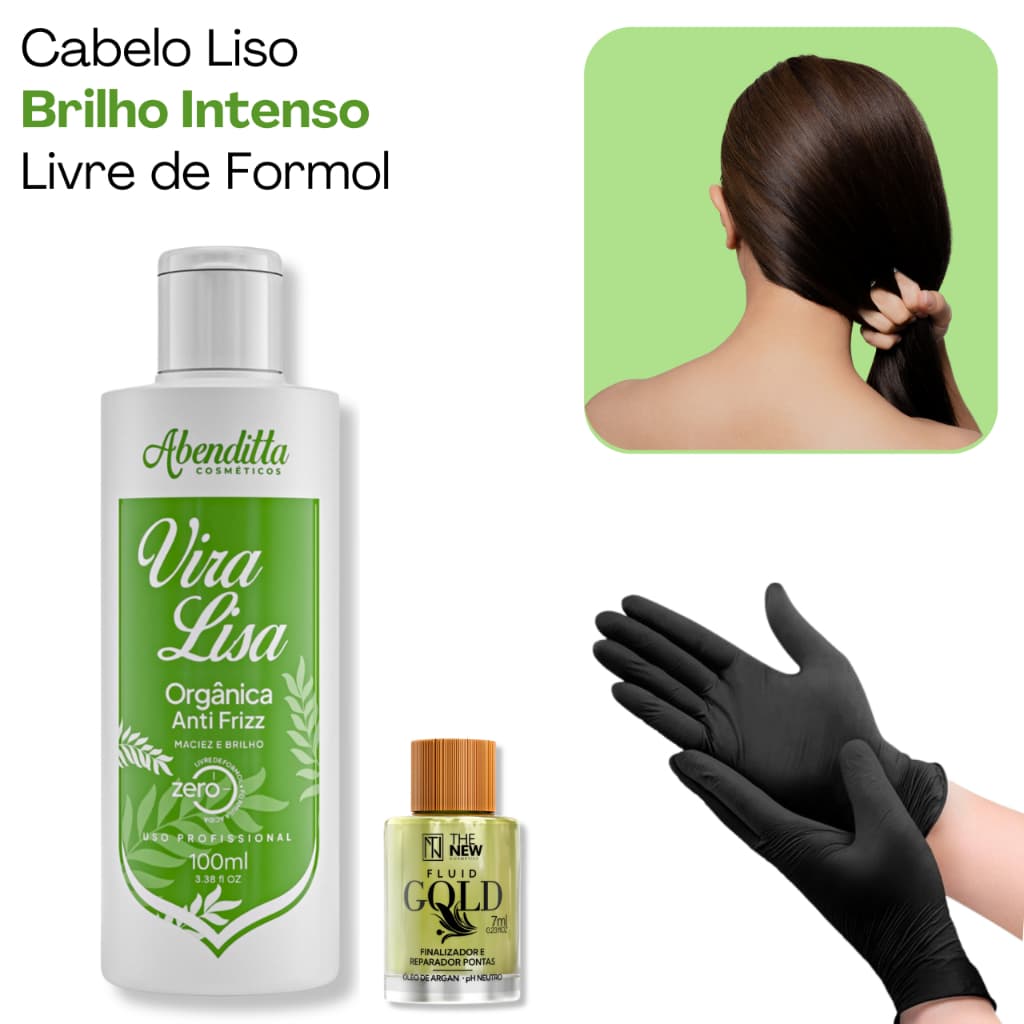 Progressiva Orgânica Sem Formol Vira Lisa 100ml
