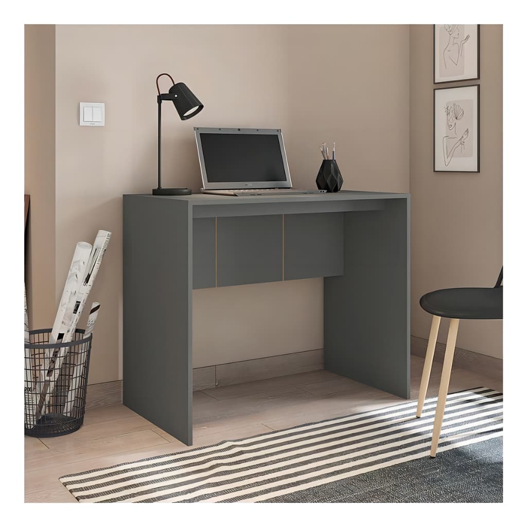 Escrivaninha Mesa Para Computador Escritório Home Office 90 Cm Cubic Cinza Quarto - AV