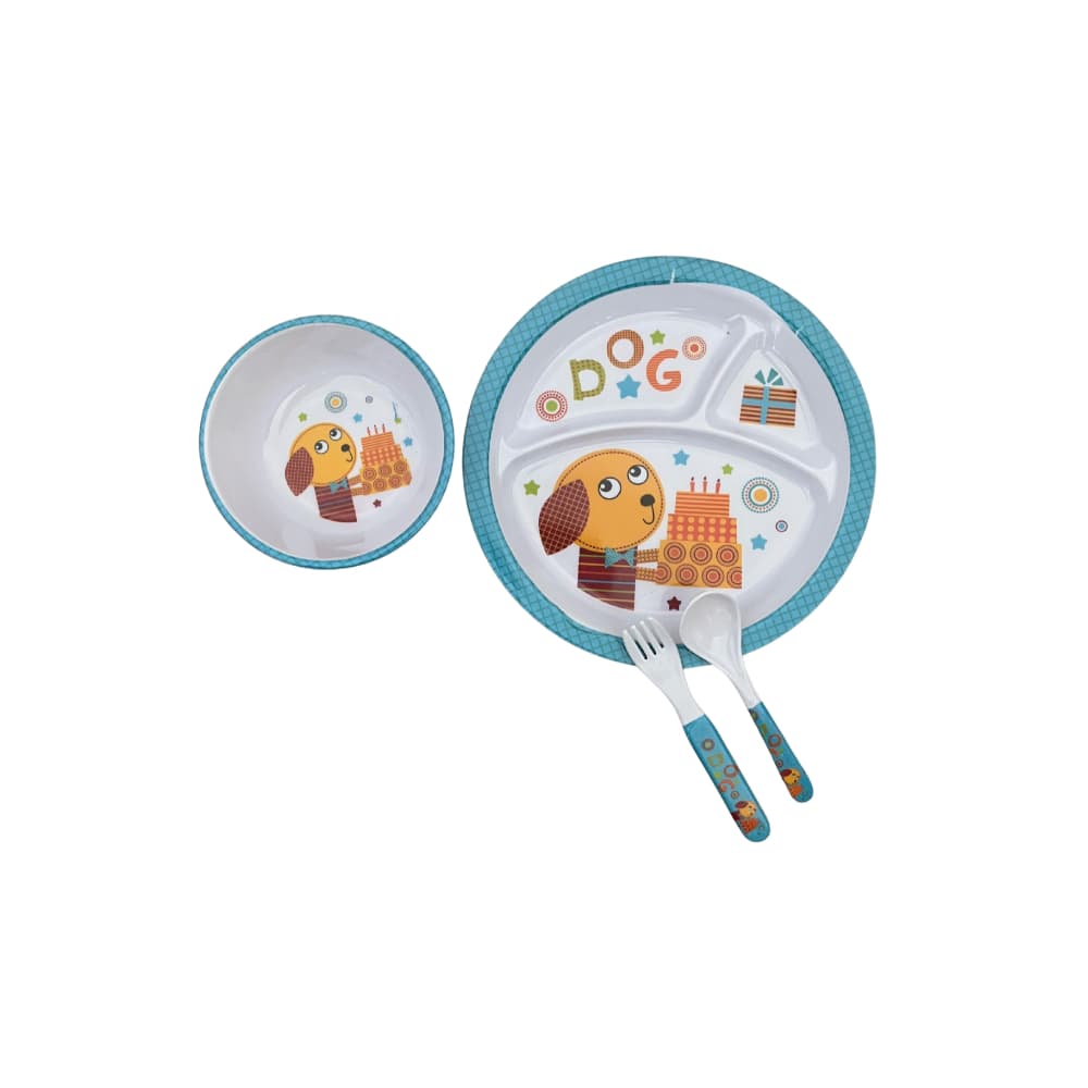 Kit Refeição Infantil Prato Com Divisórias Para Papinha Bebê Pratinho Jogo C/ 4 Pçs Alimentação
