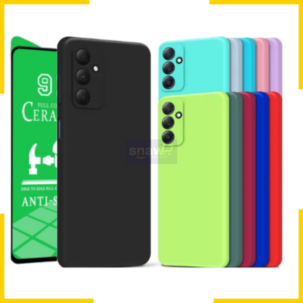 Kit Capa + Pelicula Cerâmica flexivel ou Só 1 Capinha Silicone Samsung Galaxy A14 Aveludada