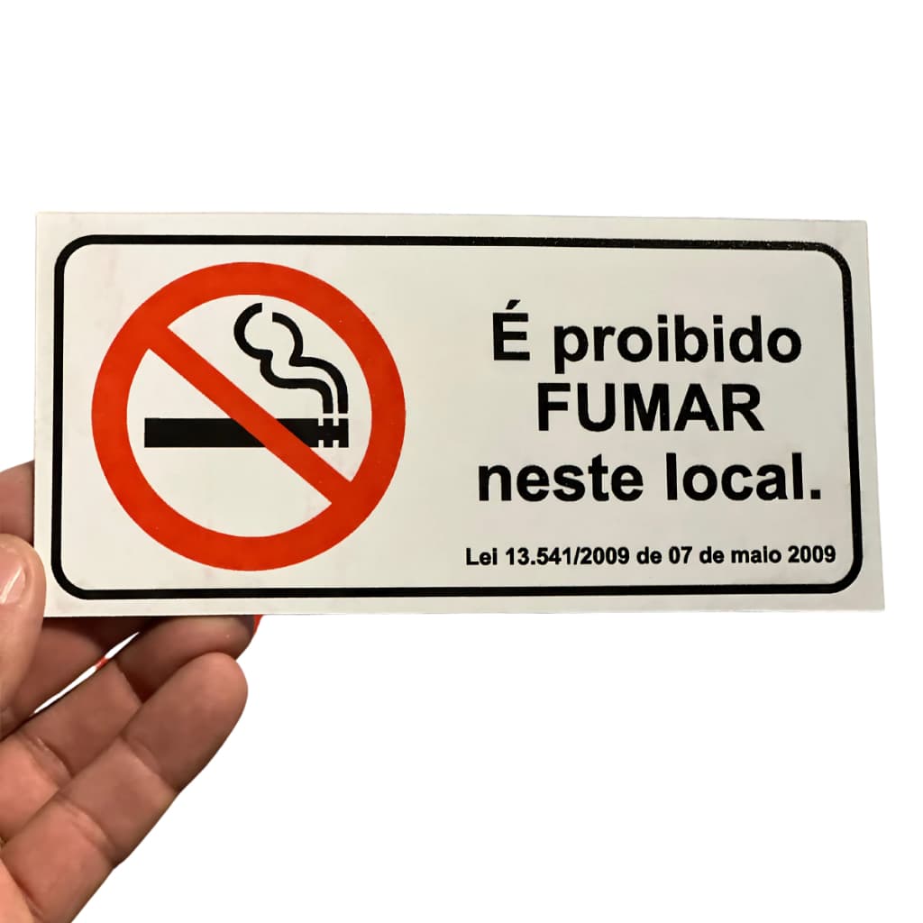 Placa Proibido Fumar Neste Local Sinalização Aviso
