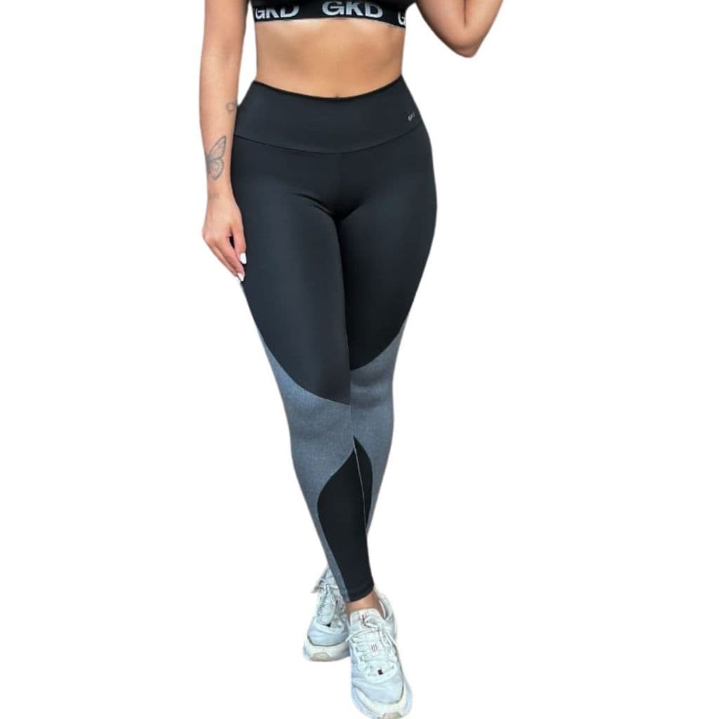 Calça Legging Fitness Academia Leg Com Recortes Zero Transparência - GKD Original