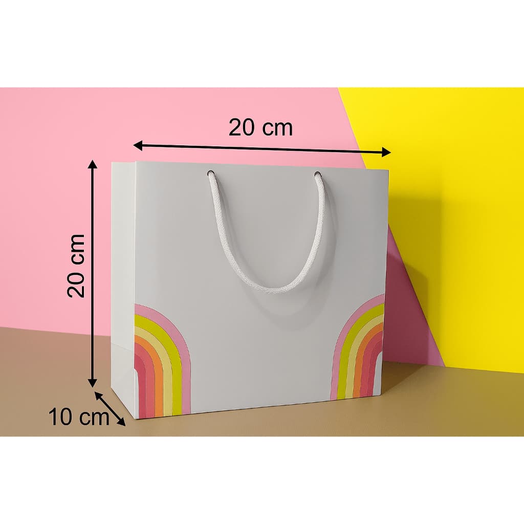 Sacola Personalizada de Papel Saco Embalagem Sua Logo  20x20x10 cm
