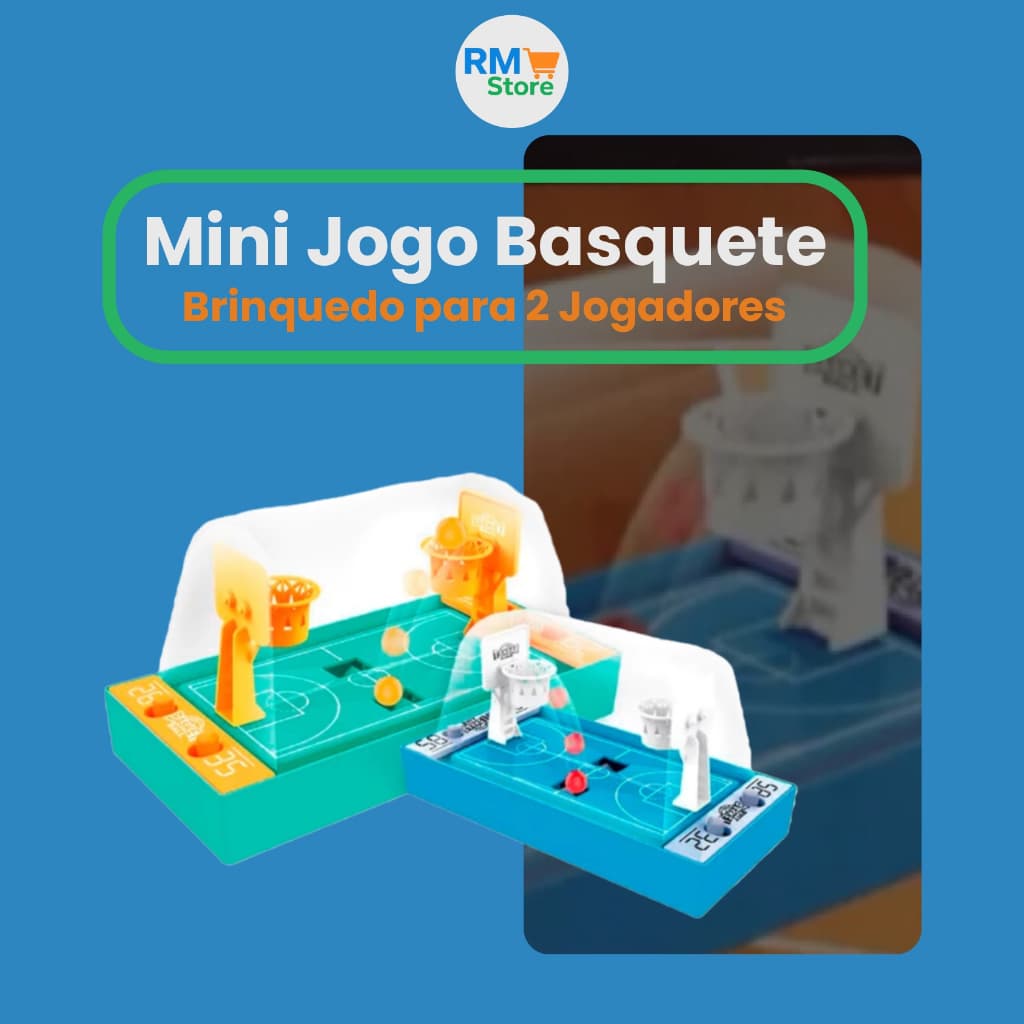 Mini Jogo de Basquete Infantil – Brinquedo Interativo para 2 Jogadores