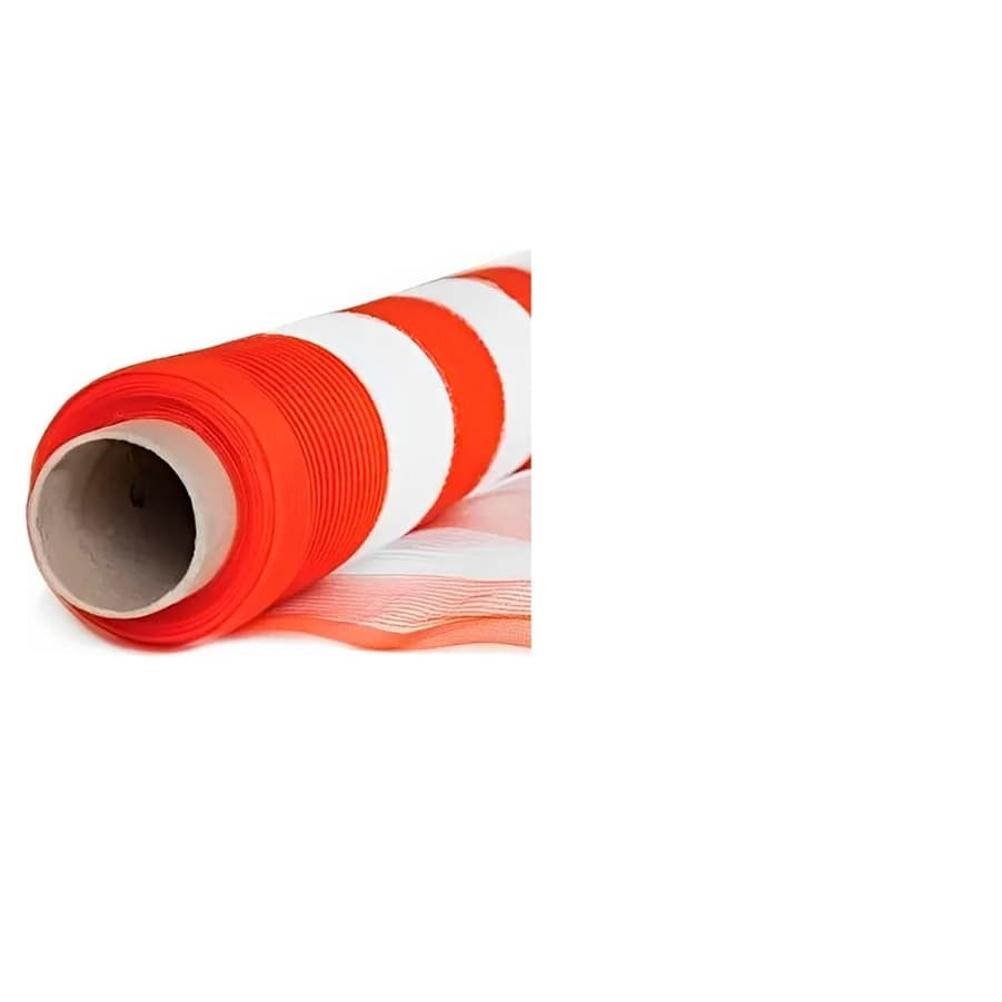 Kit C/ 2 Tela Tapume Cerquite Laranja Branca 1,2x50m
