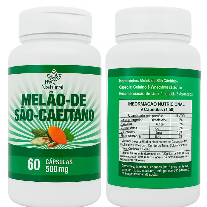 Melão de São Caetano 60 Cápsulas – Suplemento Natural em Cápsulas