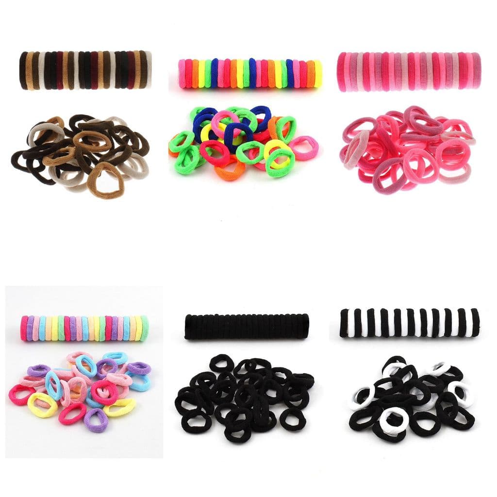 Elástico Mini Rabinho Para Cabelo Tipo Meia Pacote 100 Un.