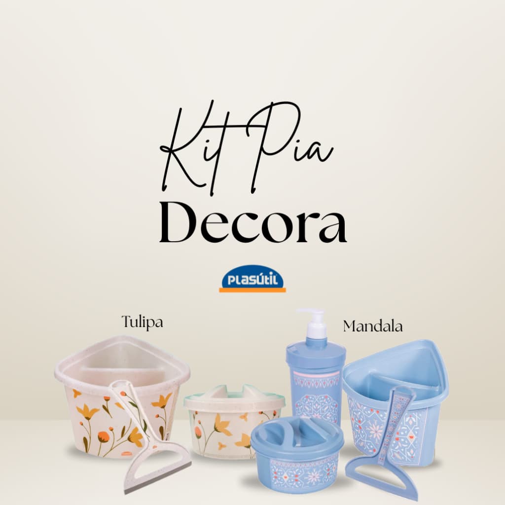 KIT pia decora utensílios cozinha - escorredor rodinho porta sabão venda kit ou separado - Plasútil