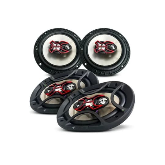 Kit Facil Par Alto Falante 6 E Par 6x9 Polegadas Som Bravox