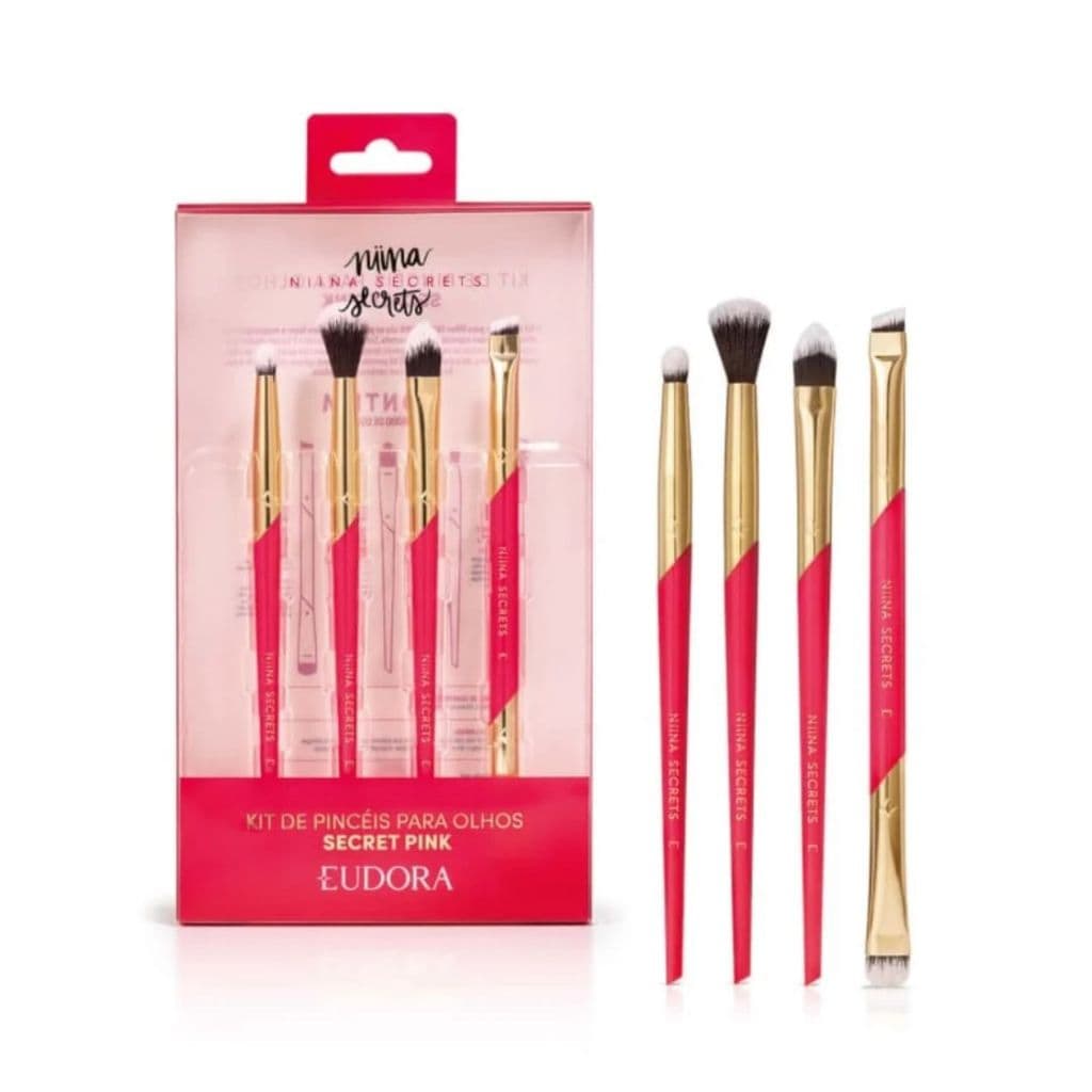 Kit Pincéis para Olhos Secret Pink Niina Secrets * EUDORA * O BOTICÁRIO