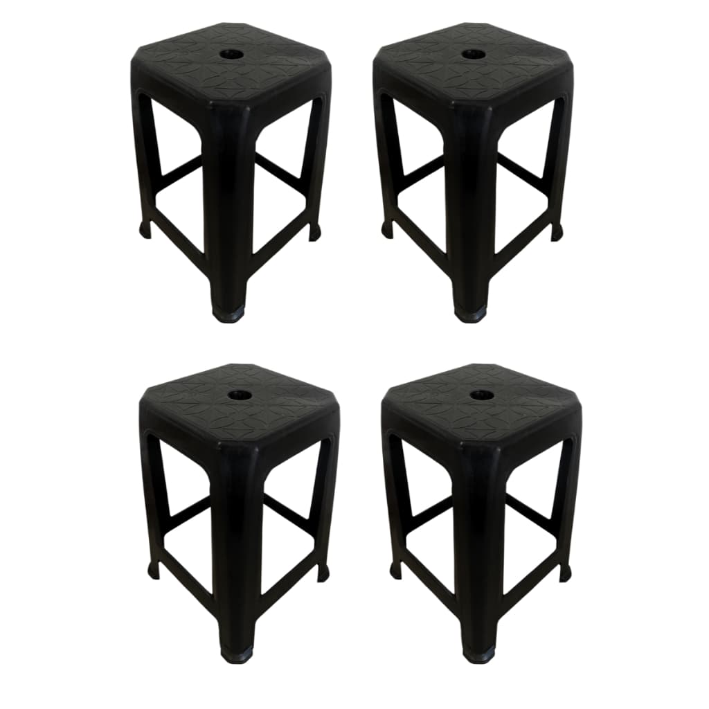 Kit 4 Banco Banquetas Banquinho Empilháveis Resistente Churrasco