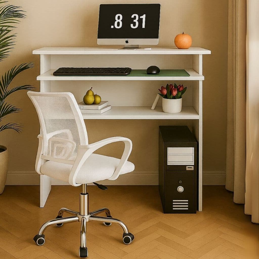 Kit Mesa Compacta com Cadeira Diretor - Ideal para Escritórios e Home Offices