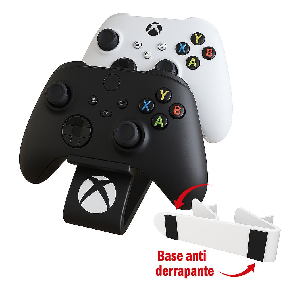 Suporte Duplo Gamer para 2 Dois Controles Xbox Organizador de Mesa