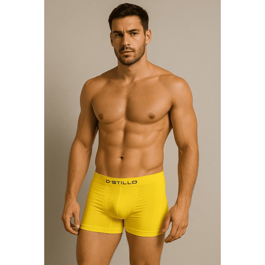 Cueca Boxer Masculino Adulto Sem Costura Microfibra Poliamida