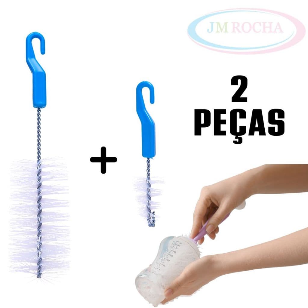 Escova de Limpeza p/ Mamadeira e Bico (2 Escovas) | Essencial do enxoval