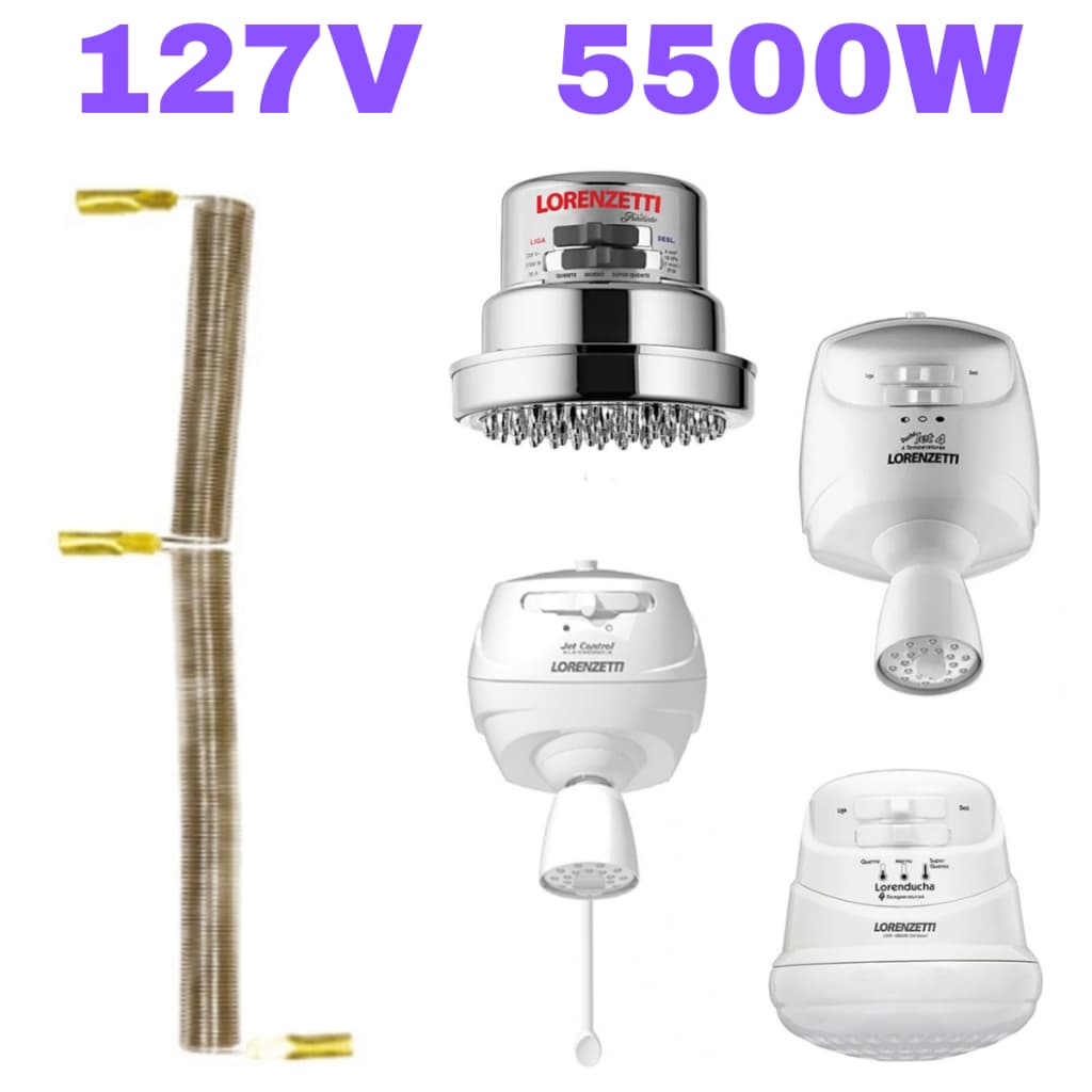 Resistência Chuveiro Lorenzetti 5500w 127v Tradição Lorenducha Jet Control 4 Temperaturas