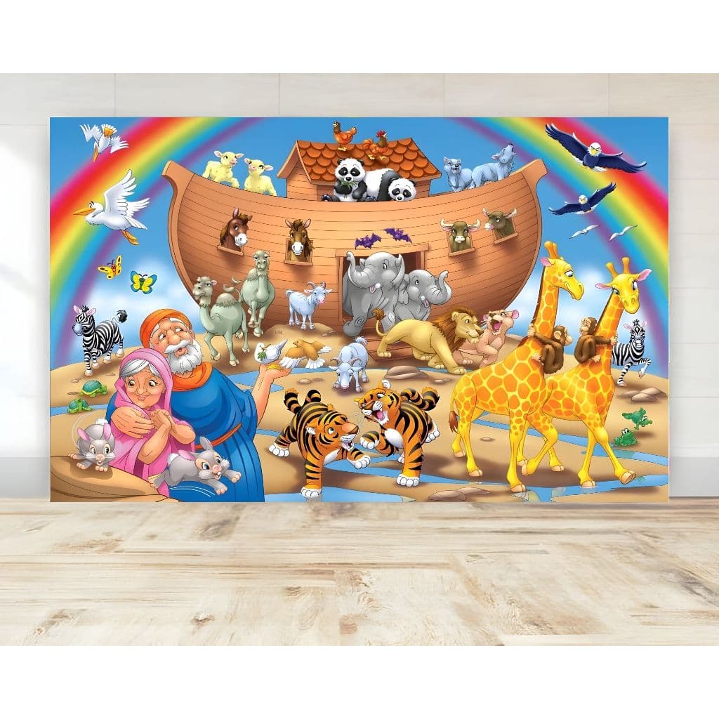 Painel de Festa Retangular Personalizado em Lona Fosca - Arca de Noé