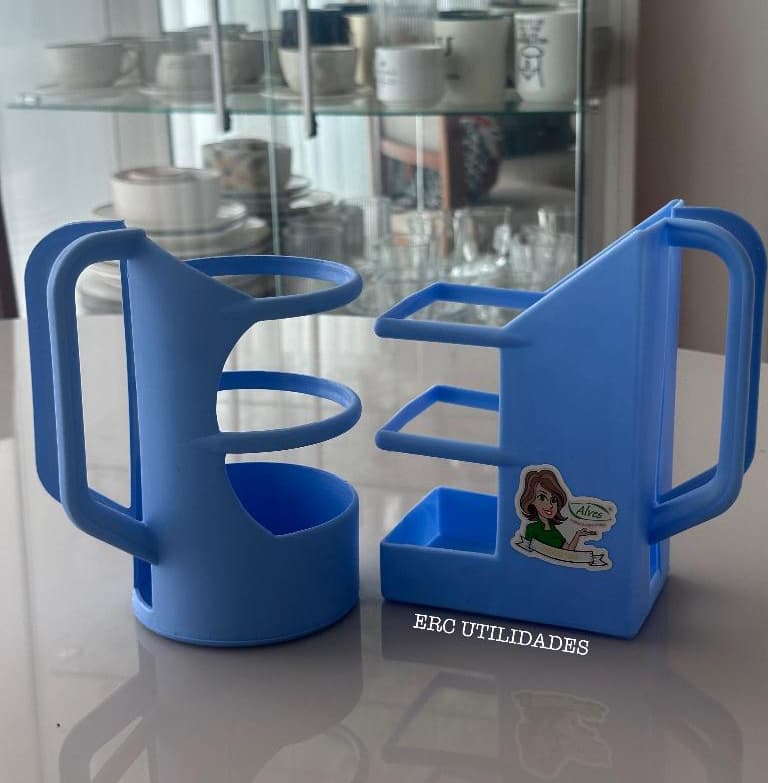 Kit Porta caixa de leite e Porta Óleo/Vinagre Plástico