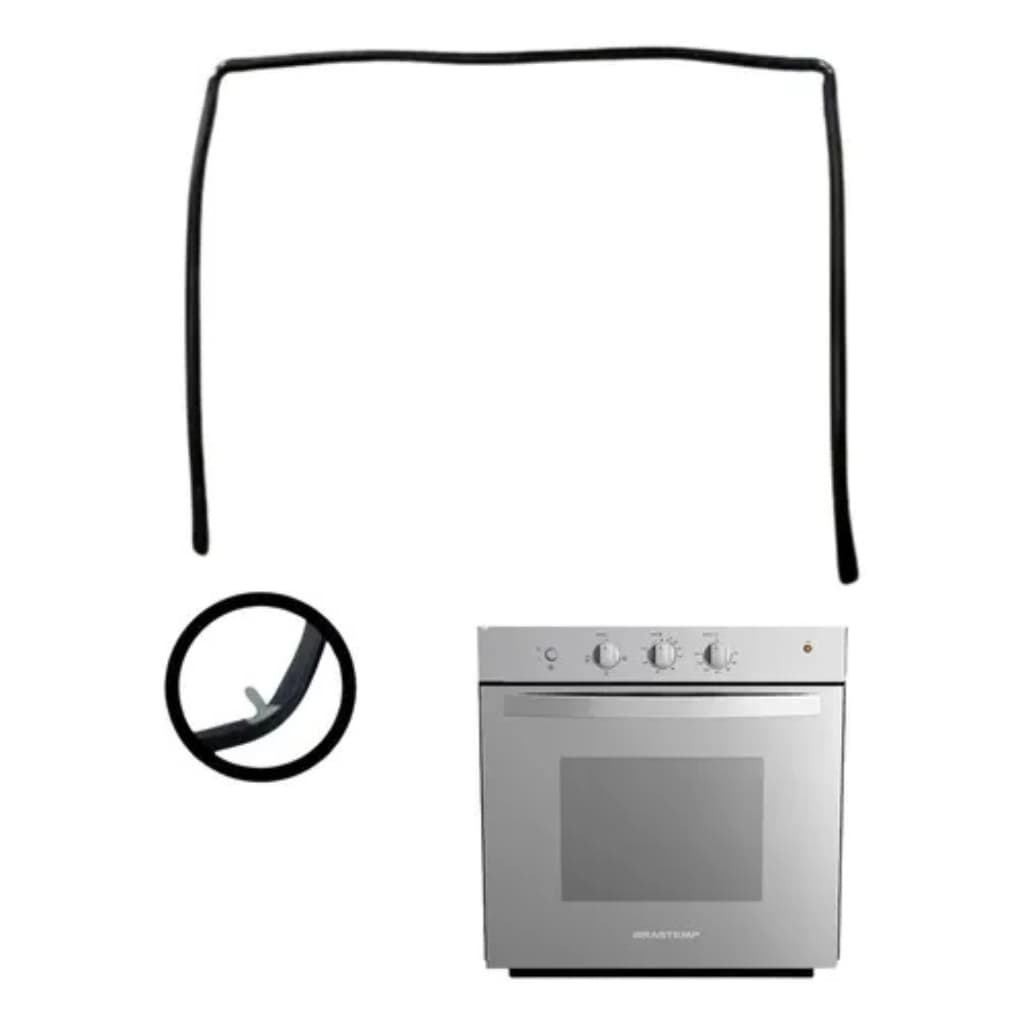 Gaxeta Para Forno Eletrico Brastemp Clean BOB61AR 46x31cm Borracha Térmica