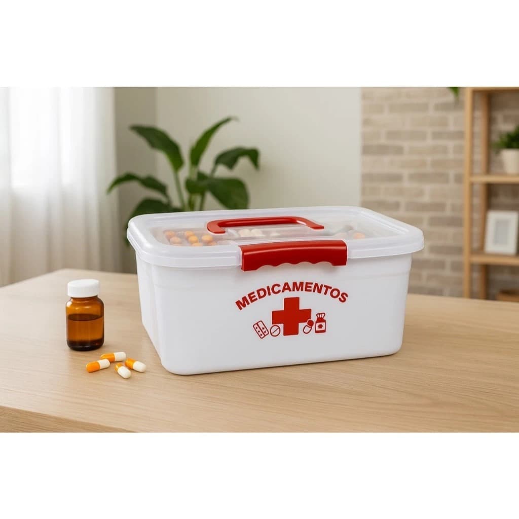 Maleta Organizadora, Primeiros Socorros , Utilidades domestica Porta Remedios Medicamentos Grande