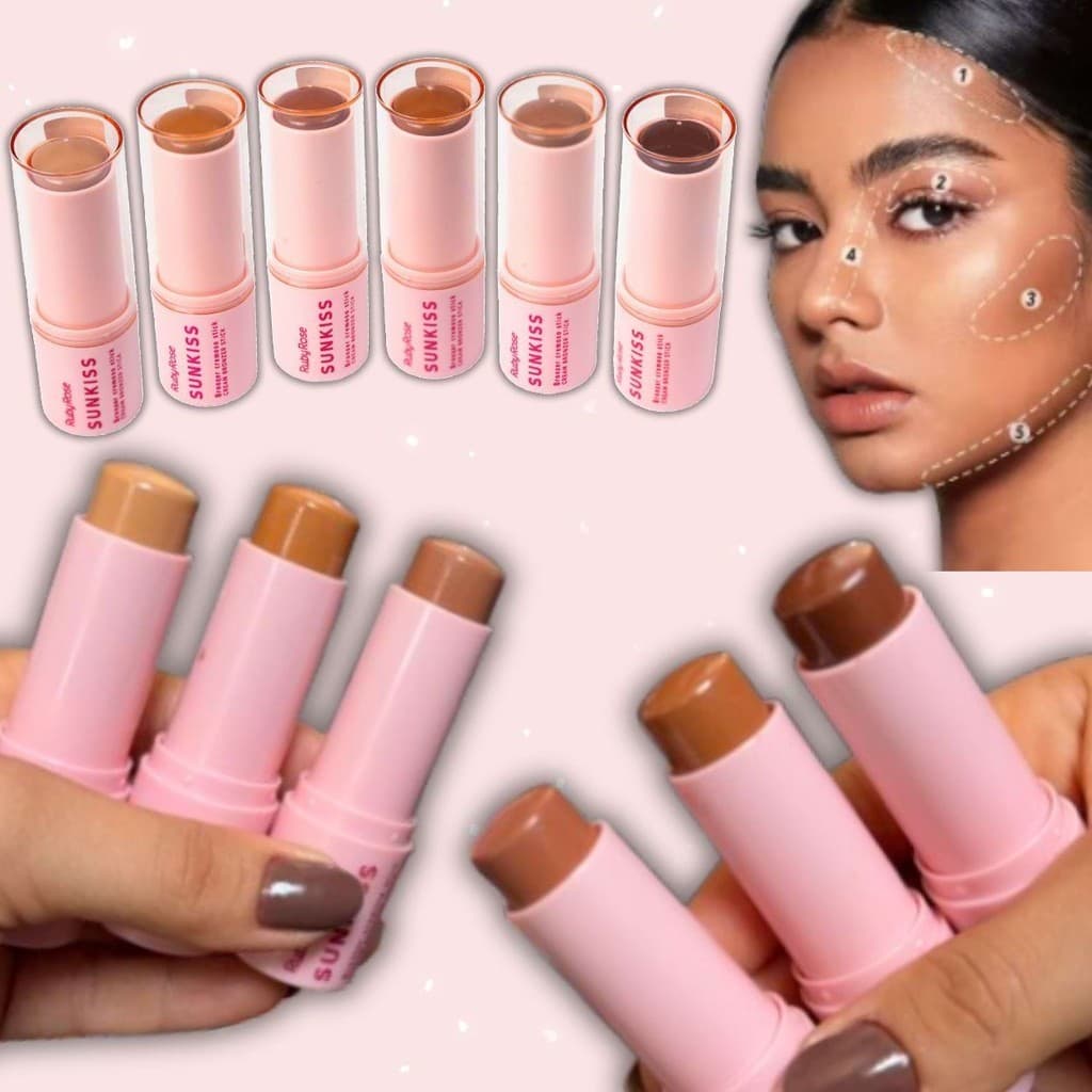 Contorno e Bronzer em Bastão Stick Cremoso Sunkiss Ruby Rose