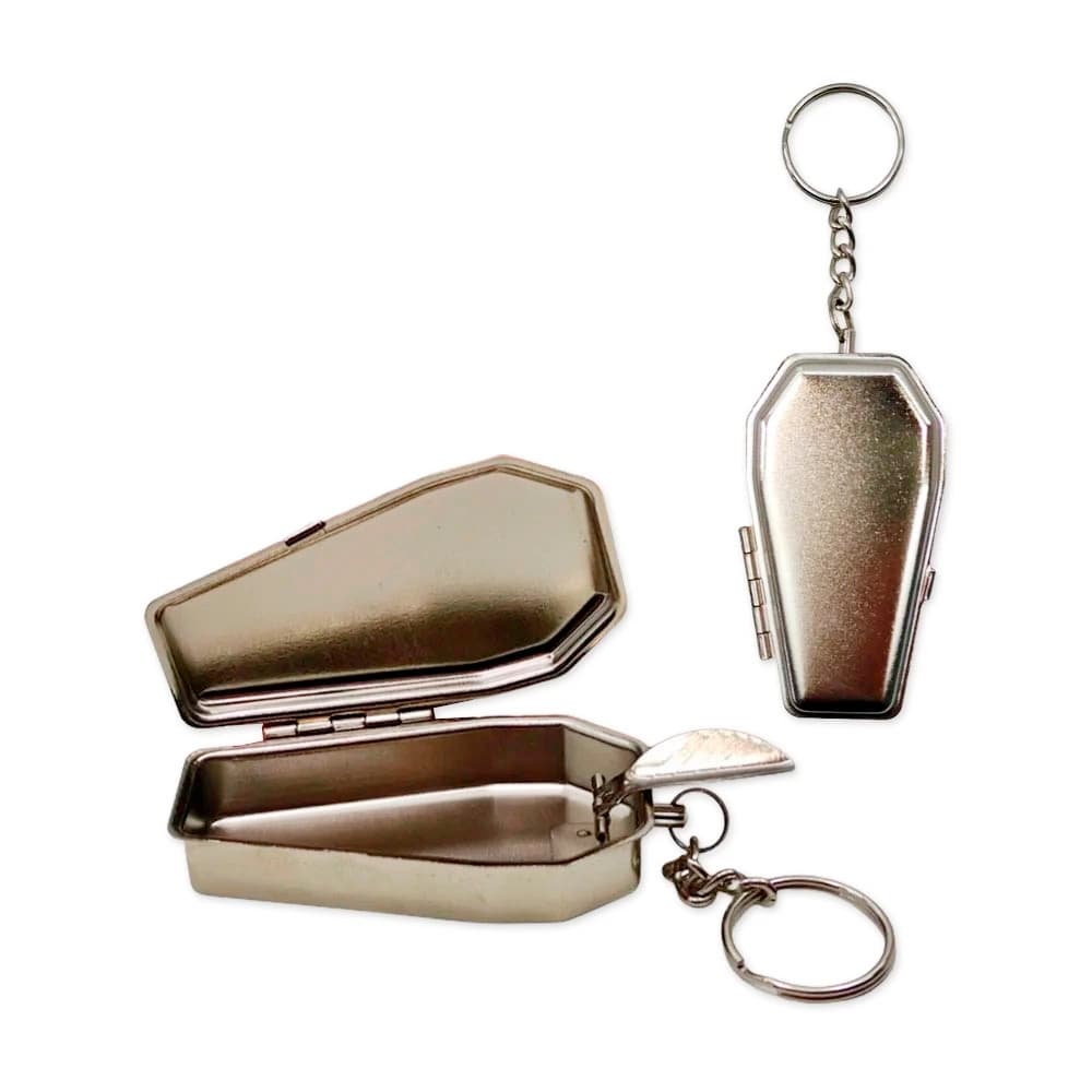 Chaveiro Caixão Case de Bolso em Metal Para Armazenamento