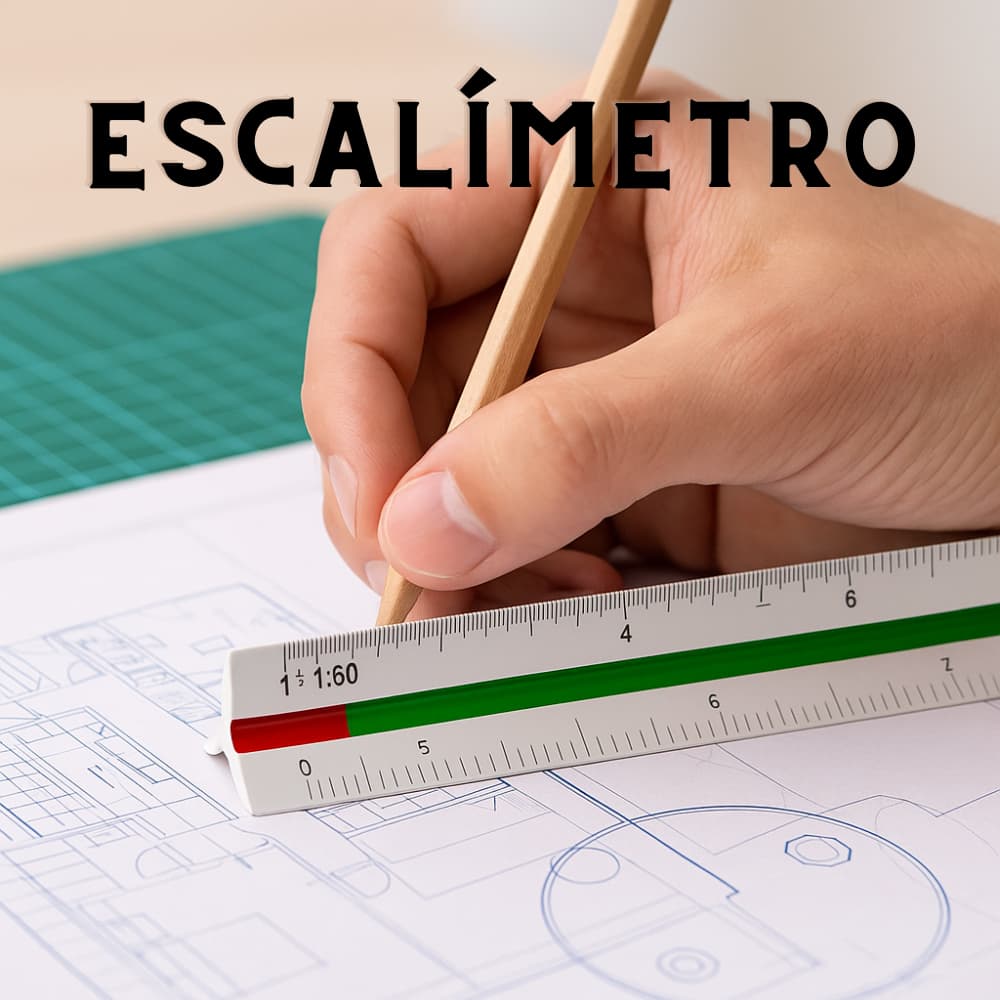 Escalímetro Régua Triangular 30cm com 6 Escalas – Plástico Resistente para Desenho Técnico