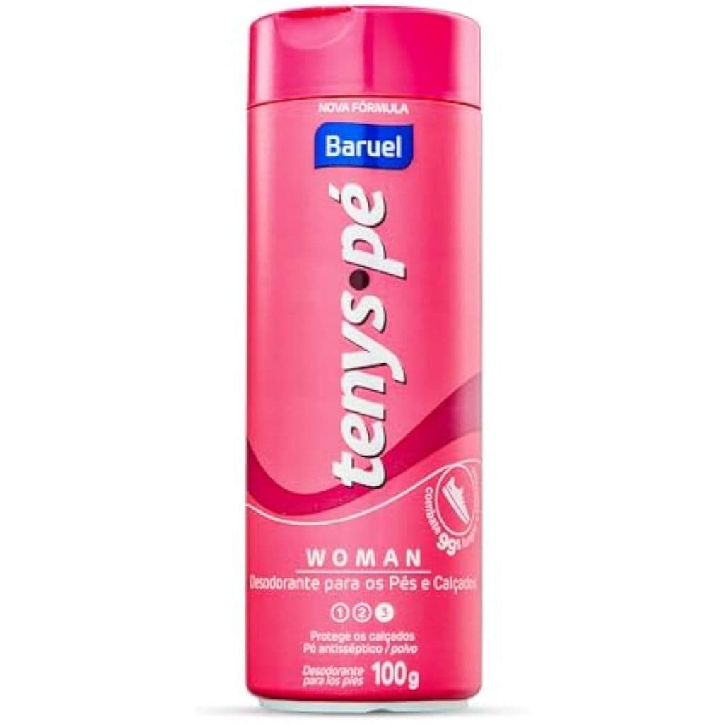 Talco Desodorante Baruel, Tenys Pé, 100 GR Mulher.