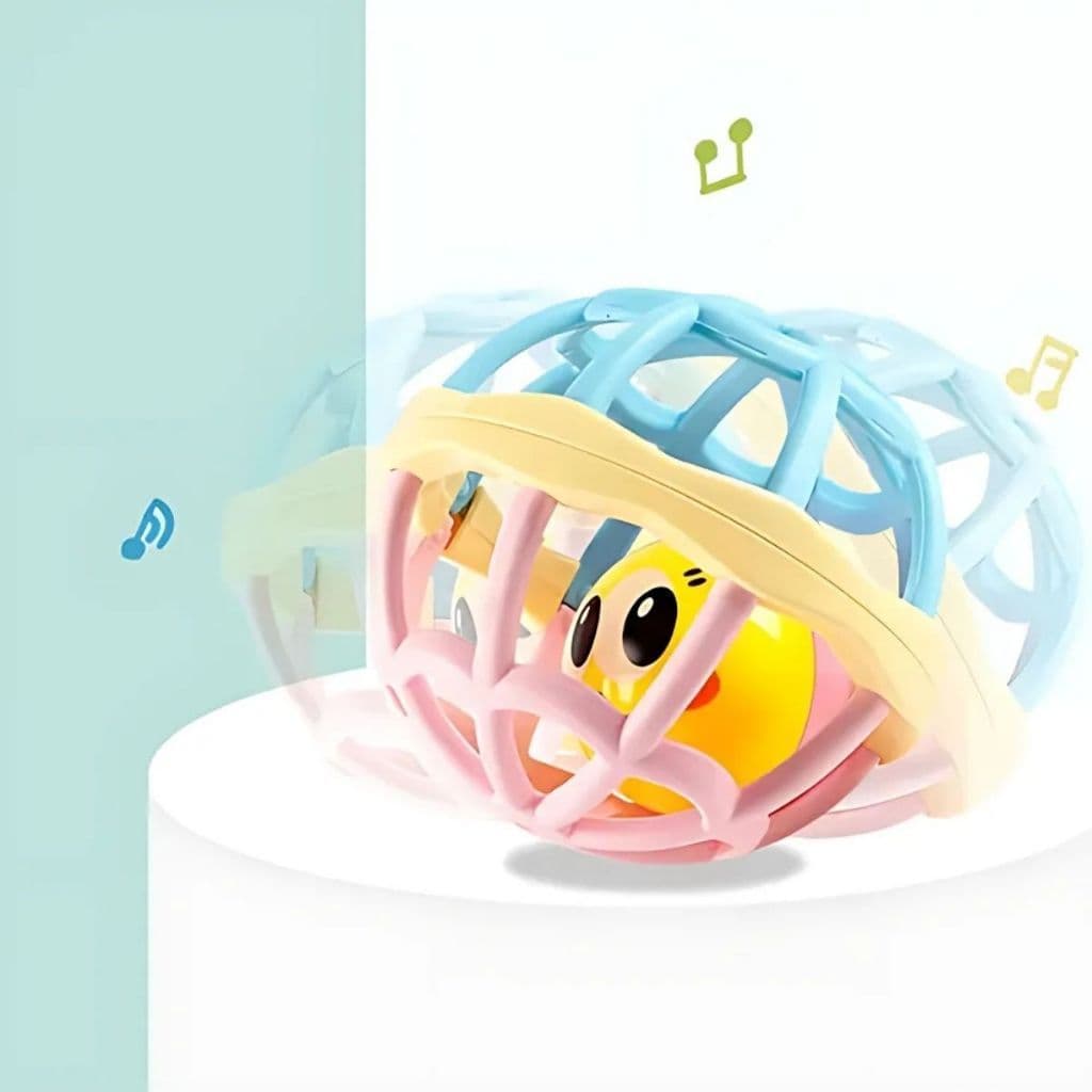 Brinquedos Bebê Chocalhos de silicone  Mordedor Infantil sino bolinha