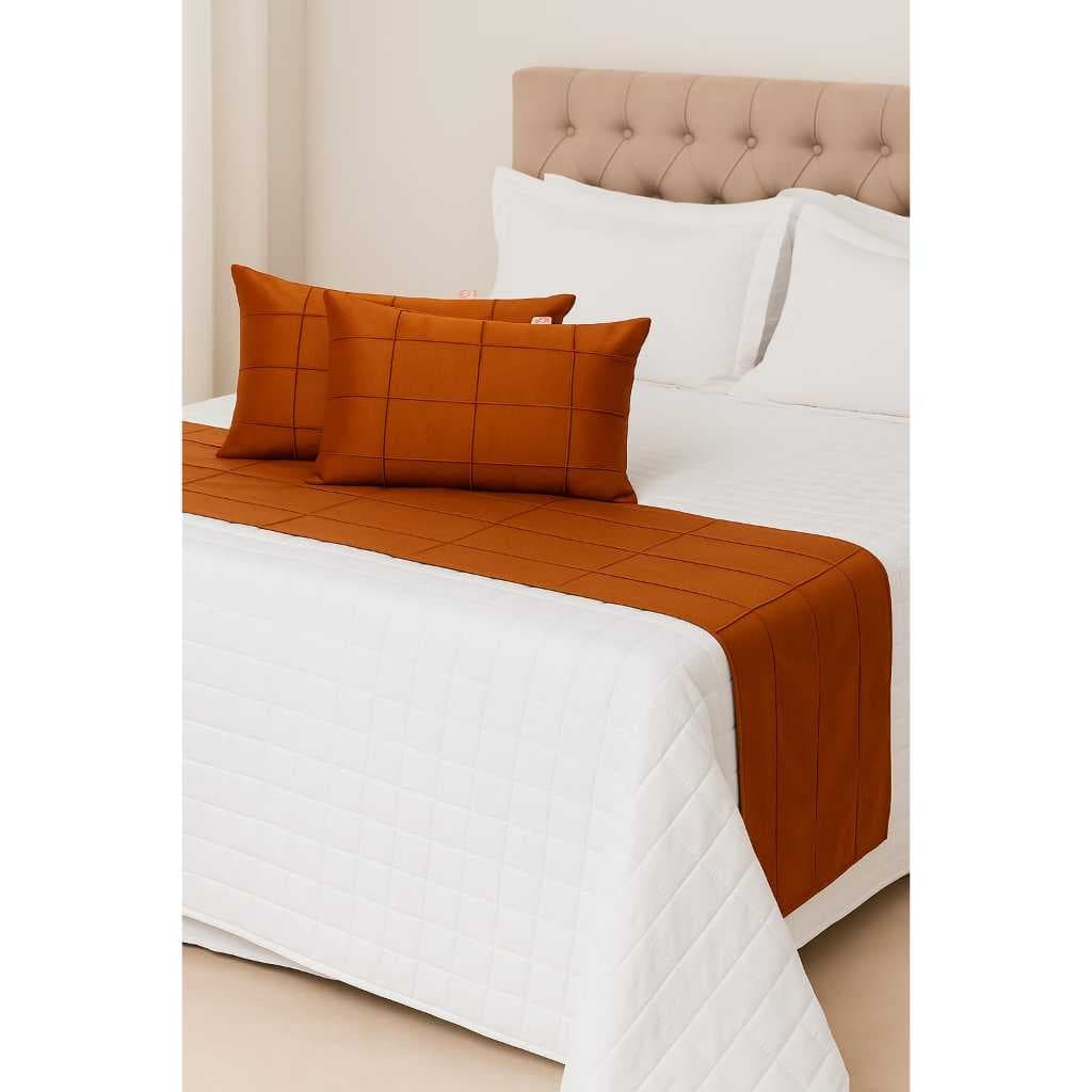 KIT PESEIRA CASAL + 2 CAPAS DE ALMOFADA BAGUETE DRAPEADA EXCLUSIVIDADE E LUXO