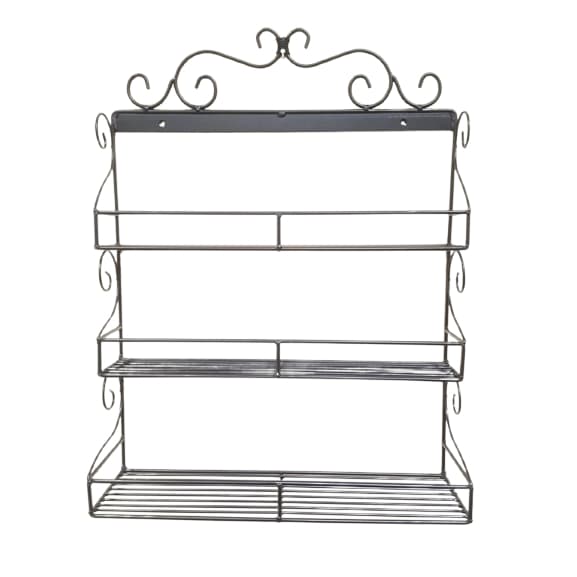 Porta Tempero de parede 3 cestos 50 cm