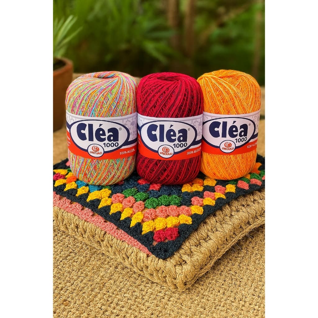 ✨ Fio Cléa 1000 – Fio de Algodão Mercerizado Para Crochê e Tricô | Alta Qualidade e Brilho ✨