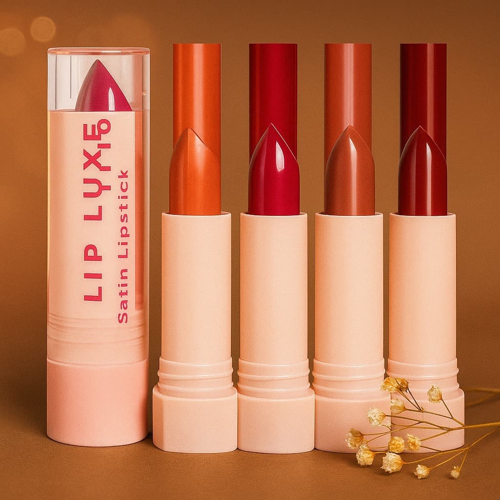 Batom Lip Luxe Ruby Rose – Acabamento Satin, Alta Cobertura e Hidratação Elegante