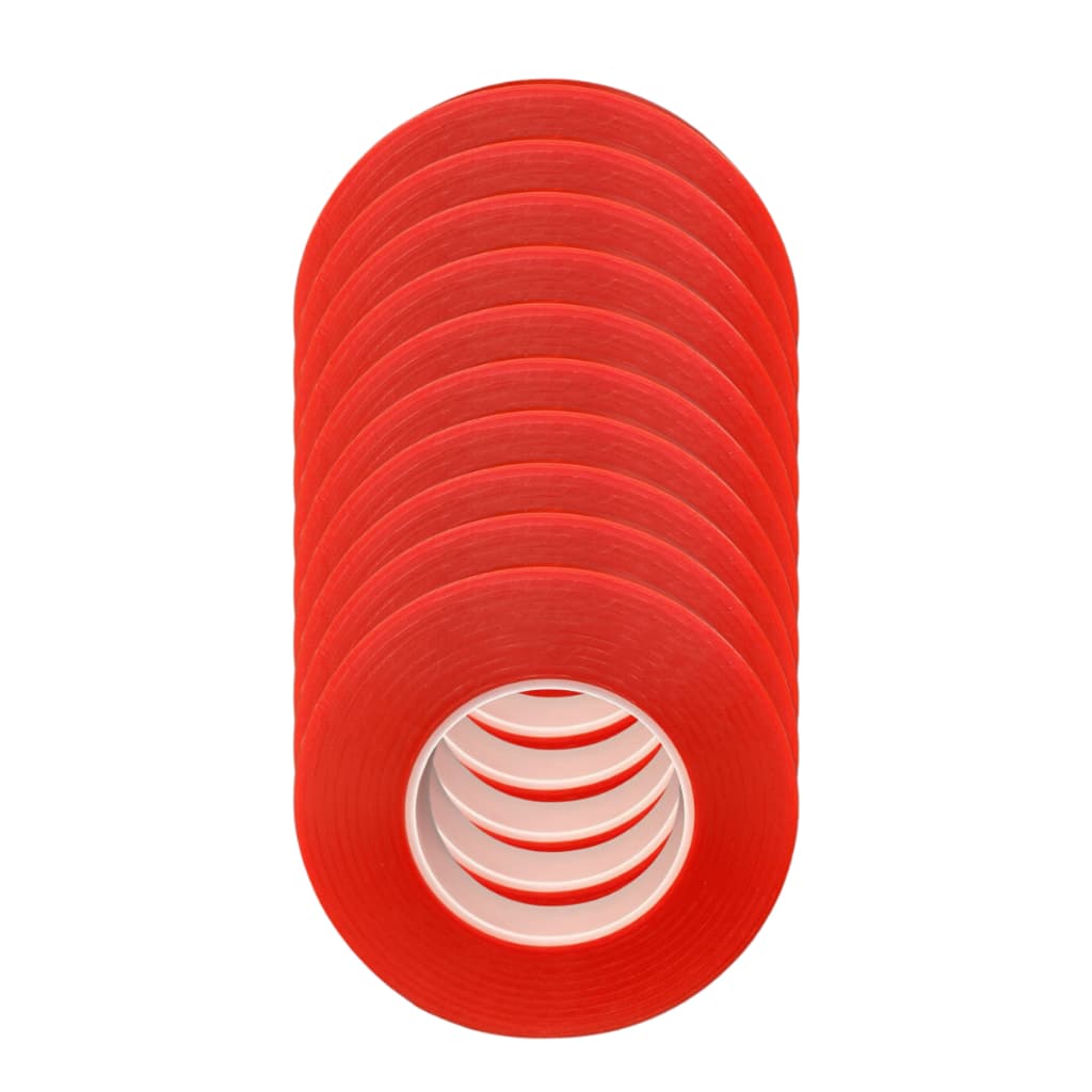 Fita Para Alceador Plástico Virgem Vermelha - Kit 10 Rolos 11mmx25mt
