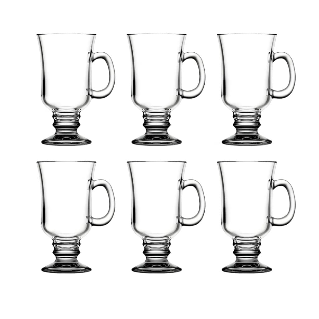 Kit 1 -2-4 ou 6 Taças de Vidro com Alça 120ml – Resistente e Elegante para Café Capuccino Chá