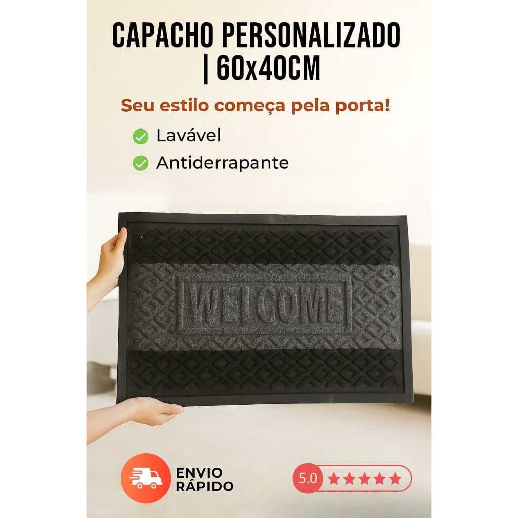 TAPETE CAPACHO DE PORTA PERSONALIZADO 🏠