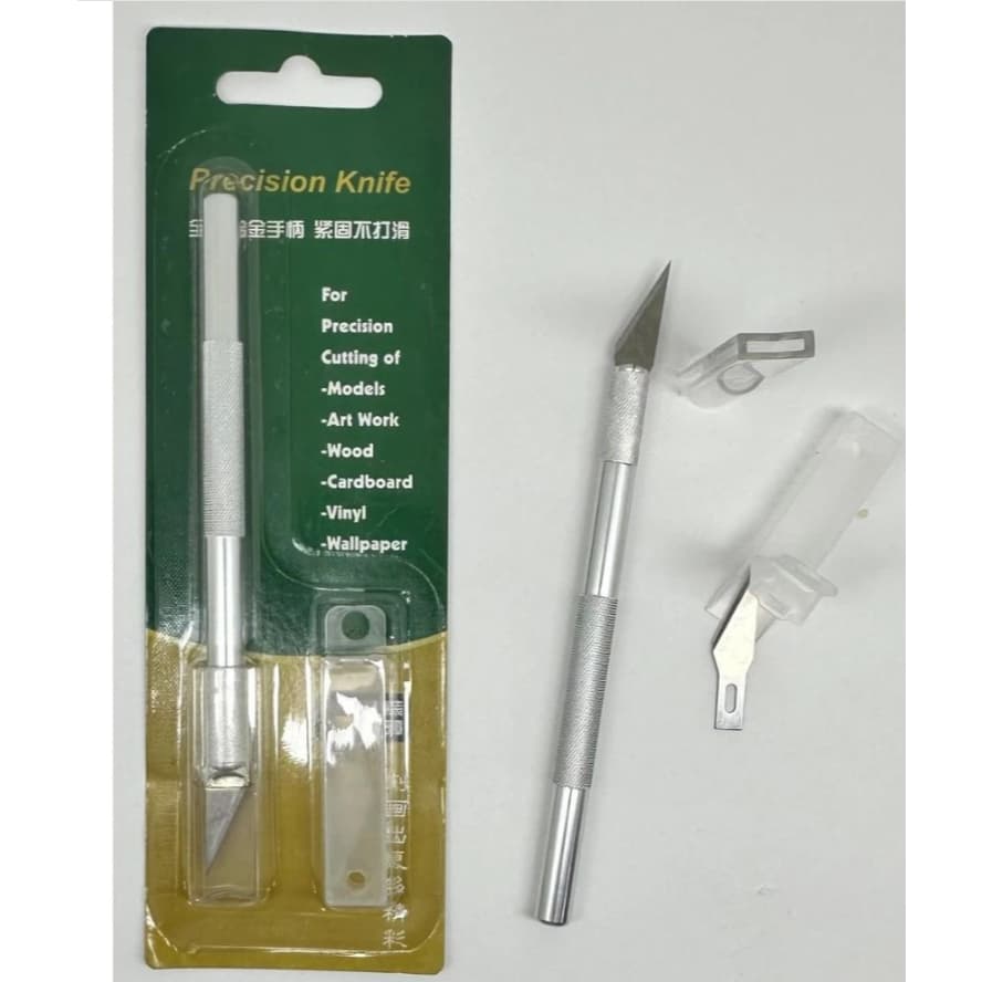 Estilete De Precisão Para Corte Artesanatos nogeral - 1 Lâmina Equipada + 1 Reserva
