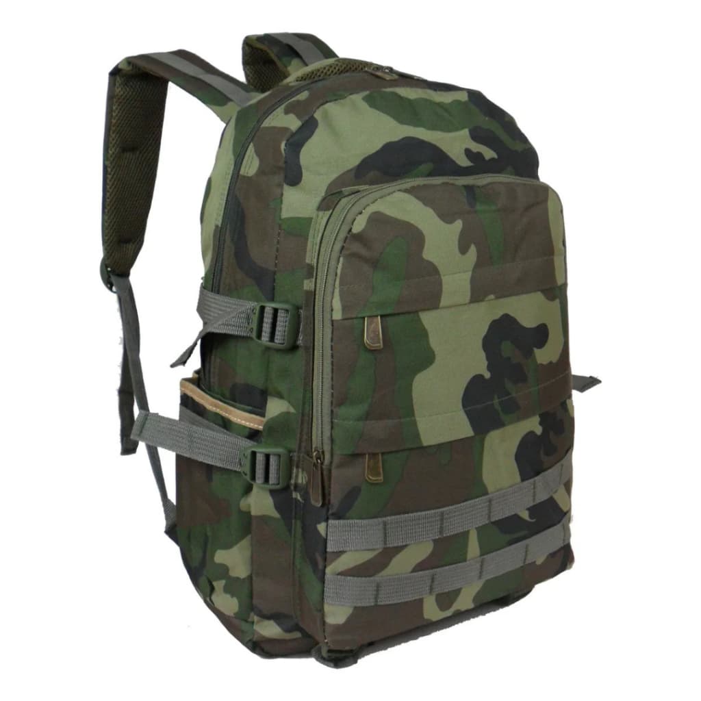 Mochila Tática Militar Reforçada 30L – Camuflagem Verde-Musgo