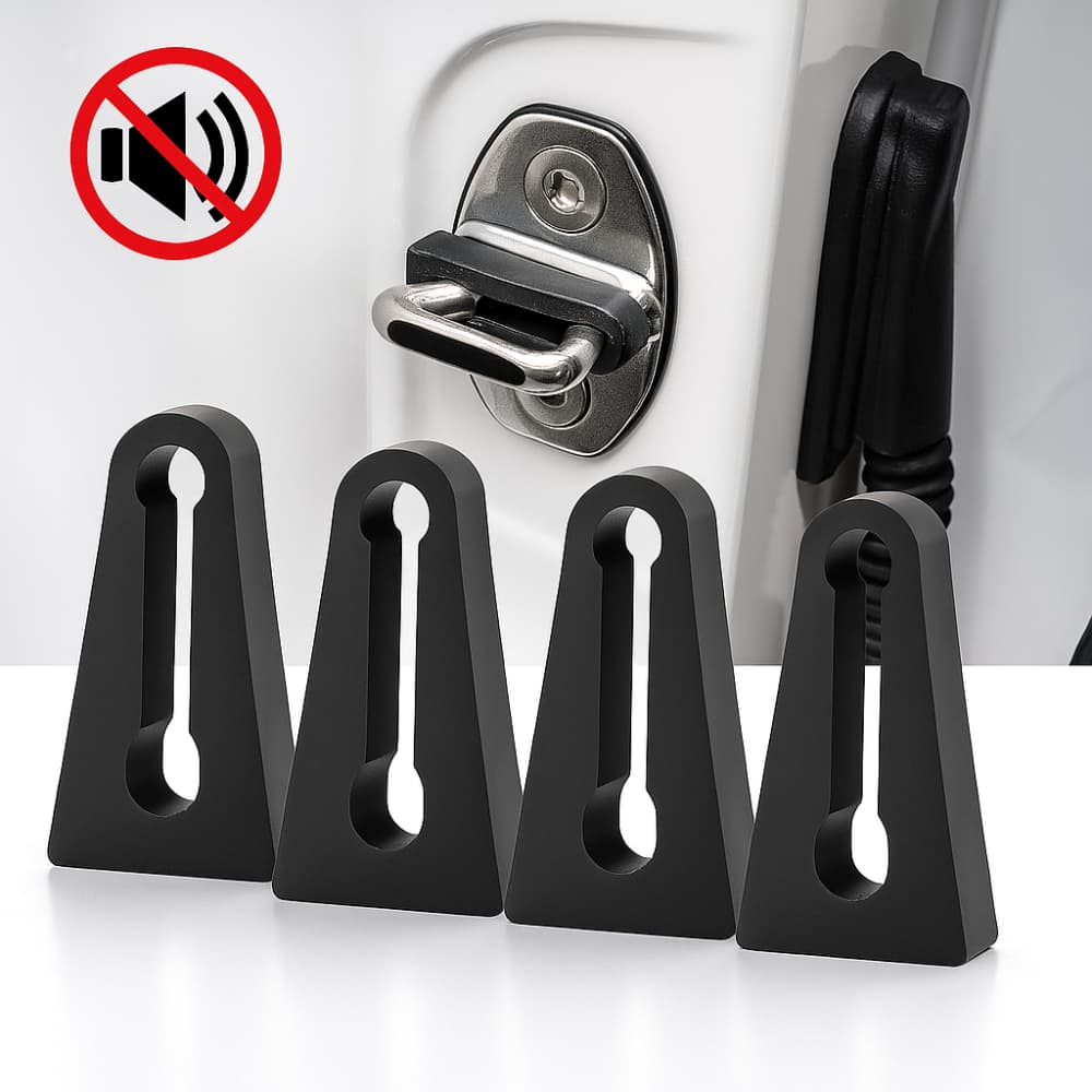 Kit Batente Amortecedor Porta Carro Borracha Anti Impacto Anti Ruído Protetor Fechadura Reduz Ruídos Universal