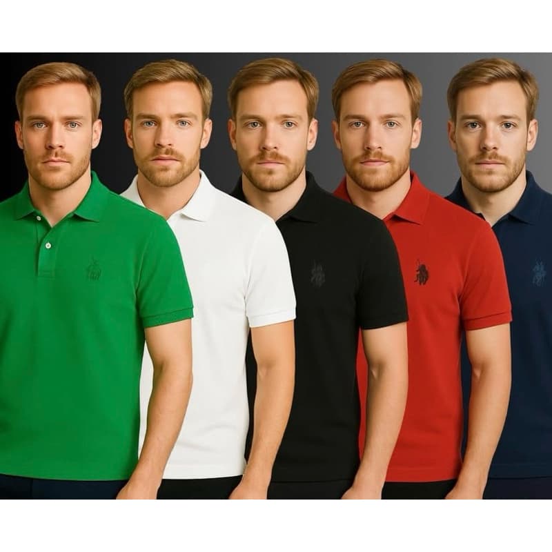 Camisa Gola Polo Masculina Algodão Básica Bordada Original