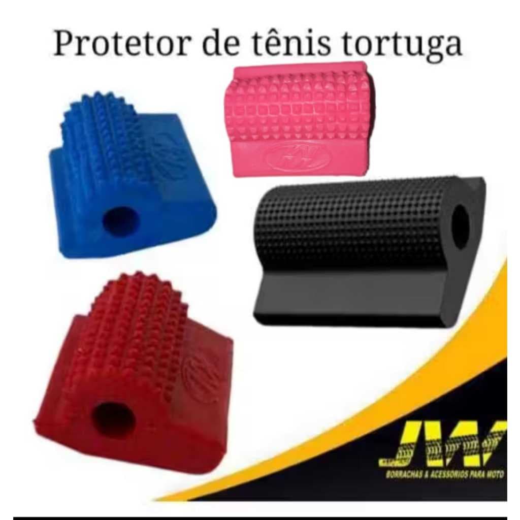 Protetor de calçado tenis sapato pedal marcha câmbio moto - Tortuga