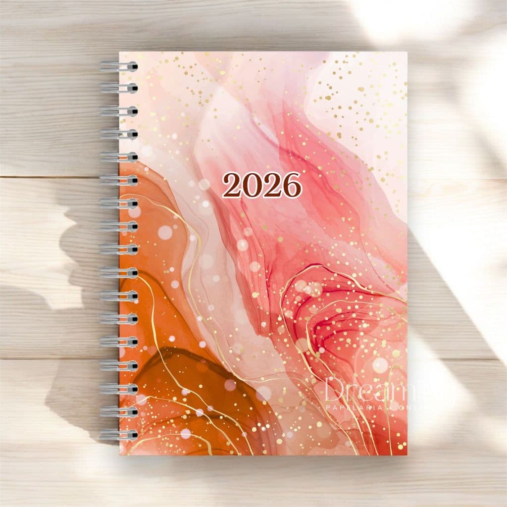 Agenda planner 2026 coral