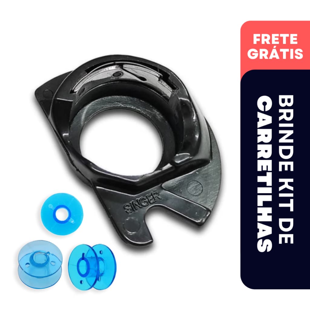 Kit C/ Caixa Bobina Costura Zig Zag Facilita Doméstica Singer Pratika Plus Premium